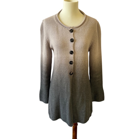 MARC CAIN SWEATER CARDIGAN SCARF SET WOOL ALPACA BLD COZY CHIC LUXURY KNIT 2 - Picture 5 of 12